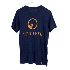 Tentree 10 Tree navy blue  mustard yellow logo graphic logo SP